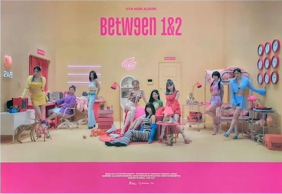 TWICE [BETWEEN 1&2] 11th Mini Album (Complete ver.) - Poster ONLY