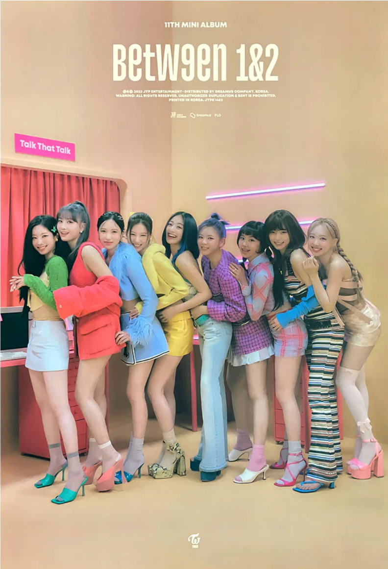 TWICE  CD&ポスター TWICE [BETWEEN 1&2] 11th Mini Album (Archive ver.) - Poster