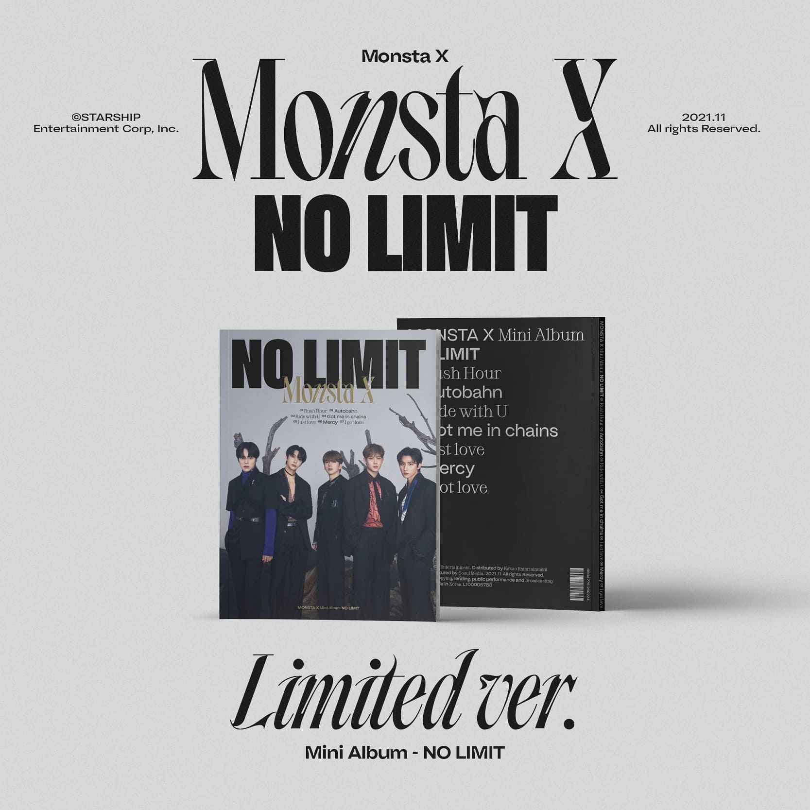 MONSTA X [NO LIMIT] 10th Mini Album (LIMITED VER.)